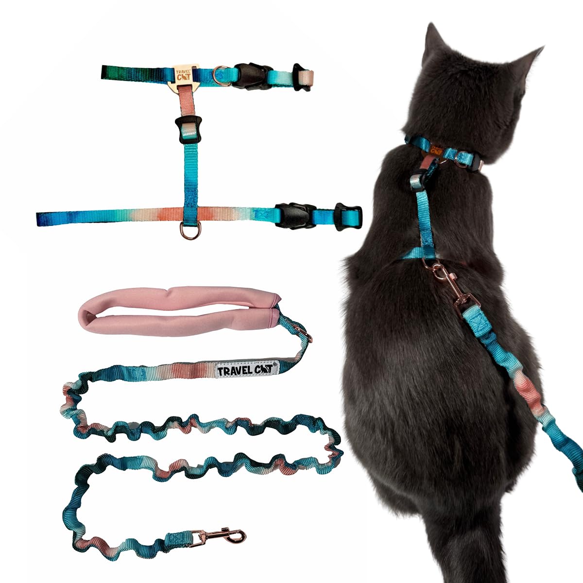 Adjustable Escape-Proof Cat Harness & Leash Set