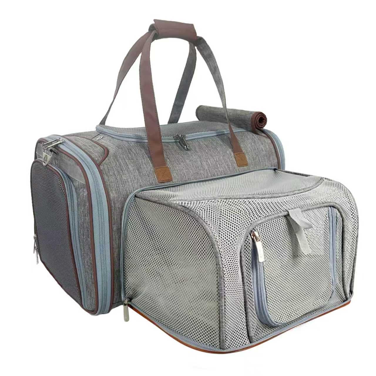 Expandable Soft-Sided Pet Carrier for Travel