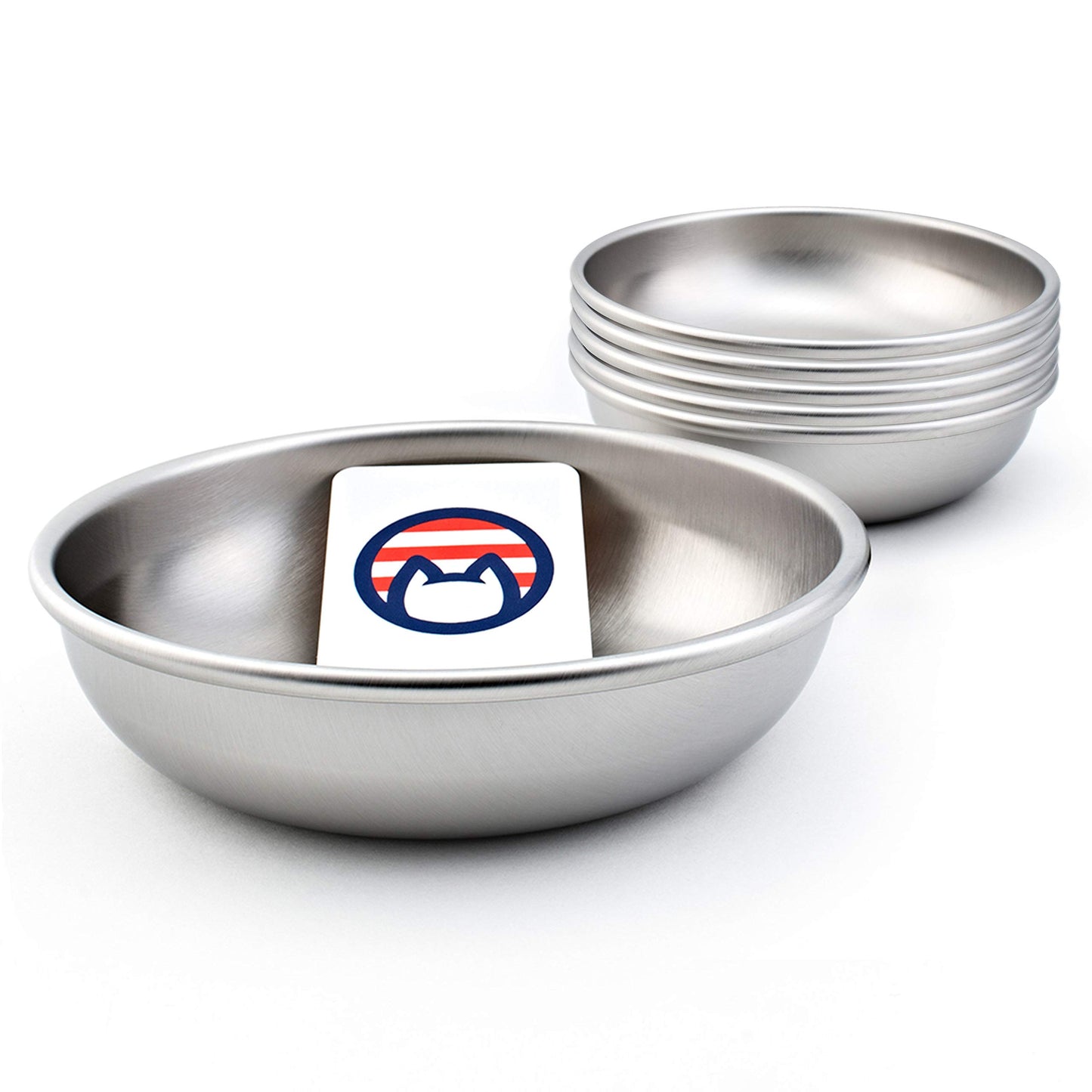 Stainless Steel Pet Bowls for Food and Water Set