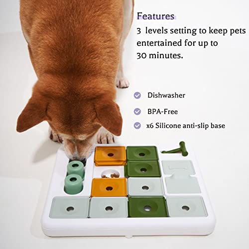3-Level Dog Treat Puzzle Toy for Mental Stimulation