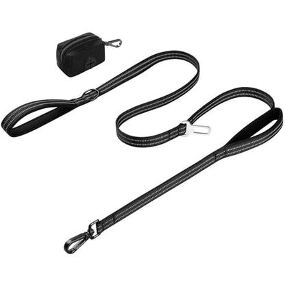 Heavy Duty Reflective Dog Leash with Dual Handles