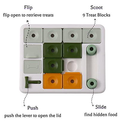 3-Level Dog Treat Puzzle Toy for Mental Stimulation