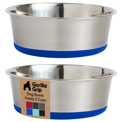 304 Stainless Steel Pet Bowls with Non-Slip Base