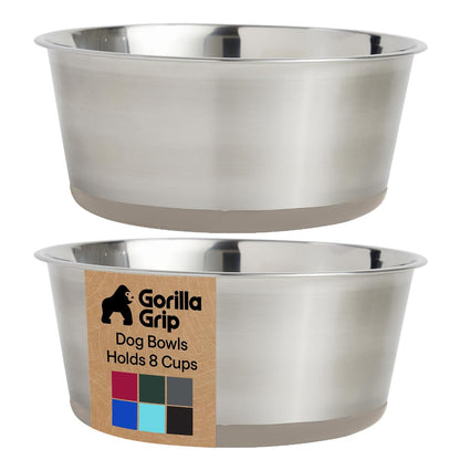 304 Stainless Steel Pet Bowls with Non-Slip Base