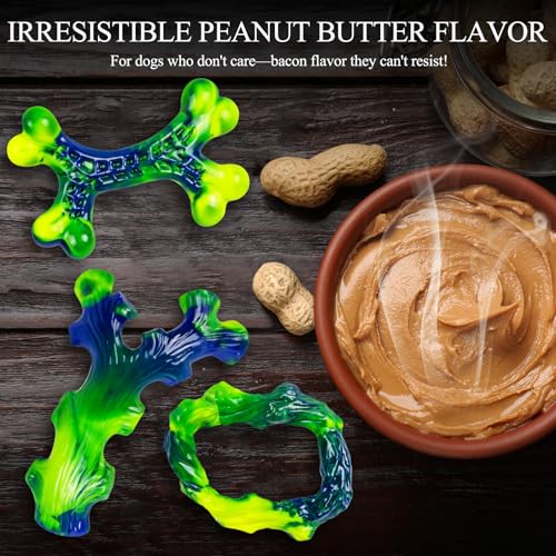 3-Pack Tough Dog Chew Toys for Aggressive Chewers