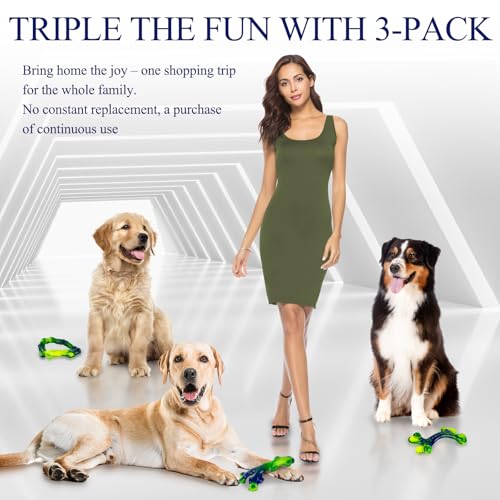 3-Pack Tough Dog Chew Toys for Aggressive Chewers