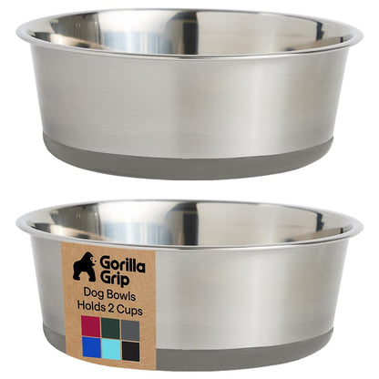 304 Stainless Steel Pet Bowls with Non-Slip Base
