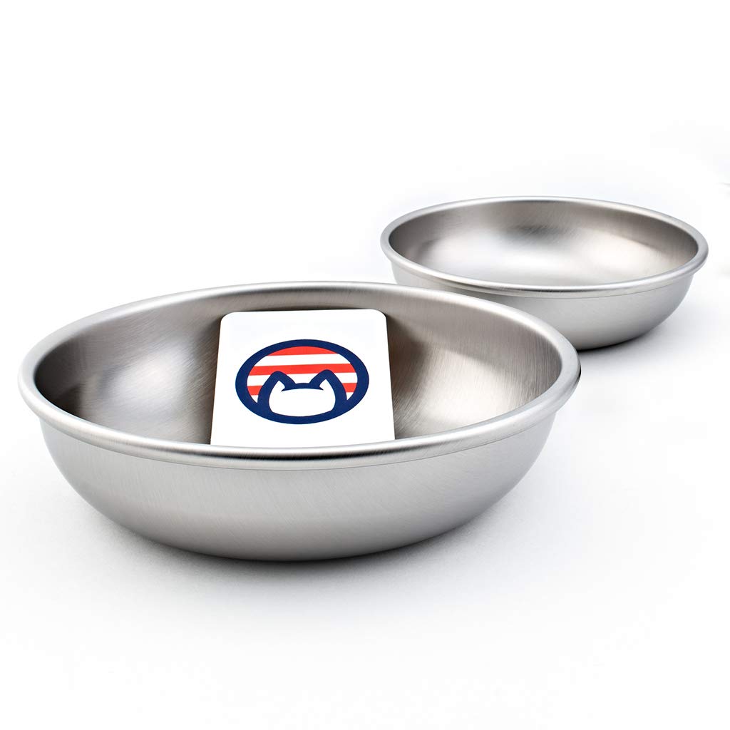 Stainless Steel Pet Bowls for Food and Water Set