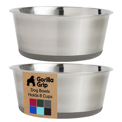 304 Stainless Steel Pet Bowls with Non-Slip Base