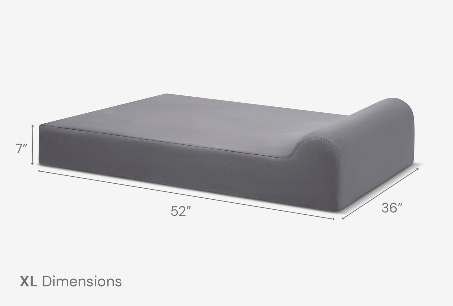 Orthopedic Memory Foam Pet Bed with Headrest Support