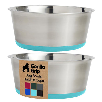 304 Stainless Steel Pet Bowls with Non-Slip Base