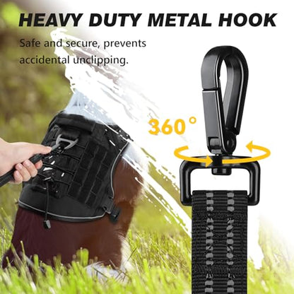 Heavy Duty Reflective Dog Leash with Dual Handles