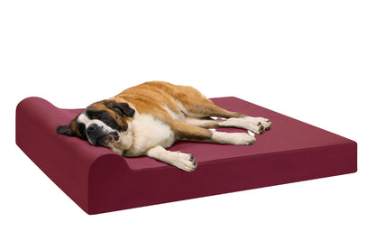 Orthopedic Memory Foam Pet Bed with Headrest Support
