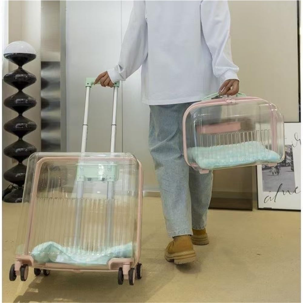 Hard Shell Rolling Pet Carrier for Cats & Dogs