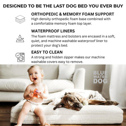 Orthopedic Memory Foam Pet Bed with Washable Cover