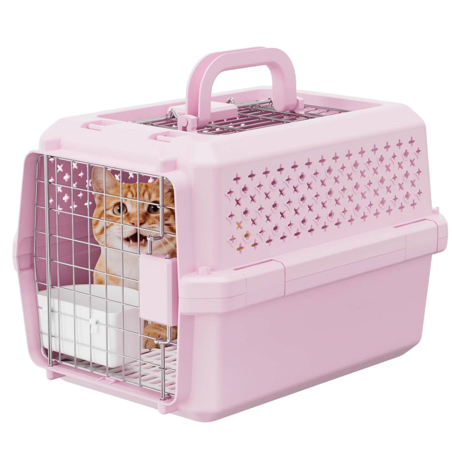 Rolling Hard-Sided Pet Carrier with Wheels