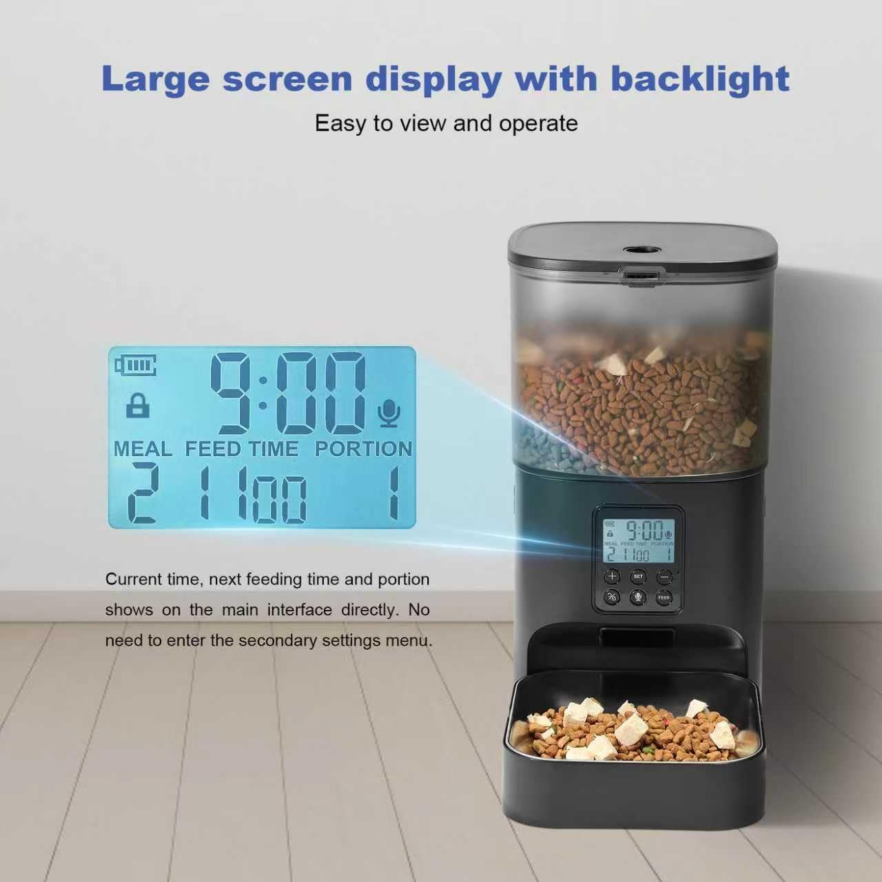 Automatic Pet Feeder with Voice Recording and Timer