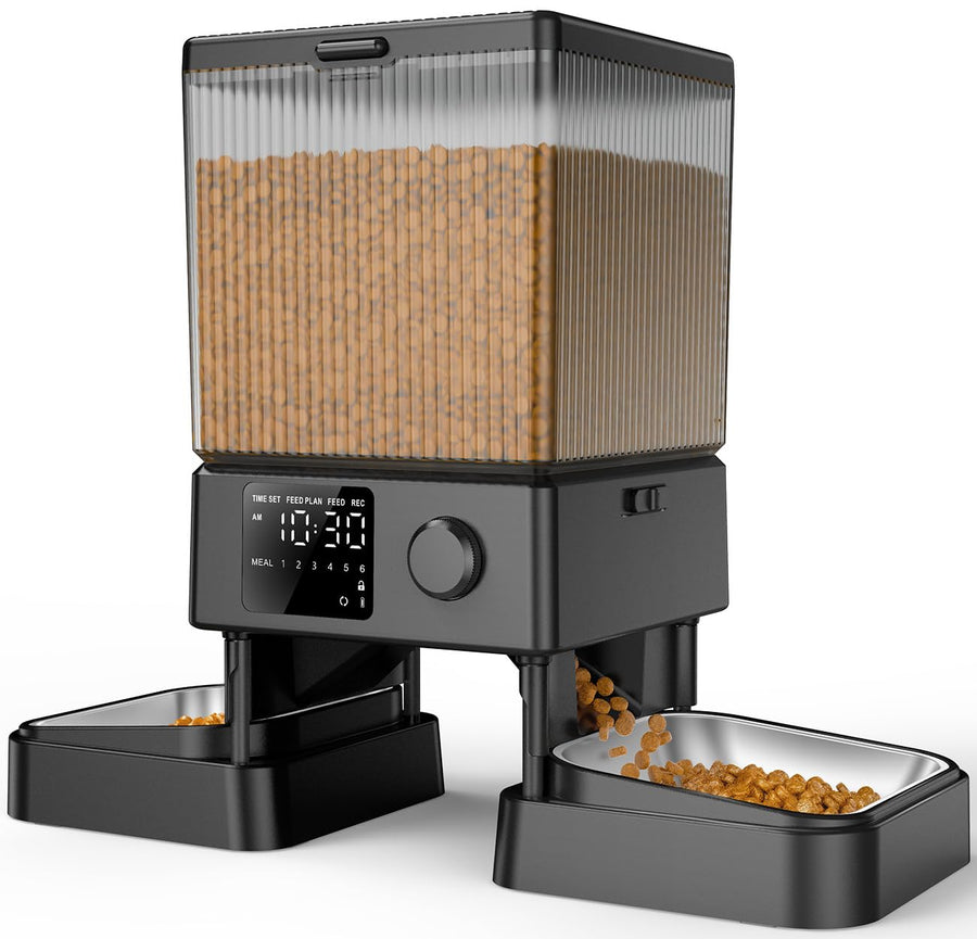 5L Automatic Pet Feeder with Dual Bowls for Pets