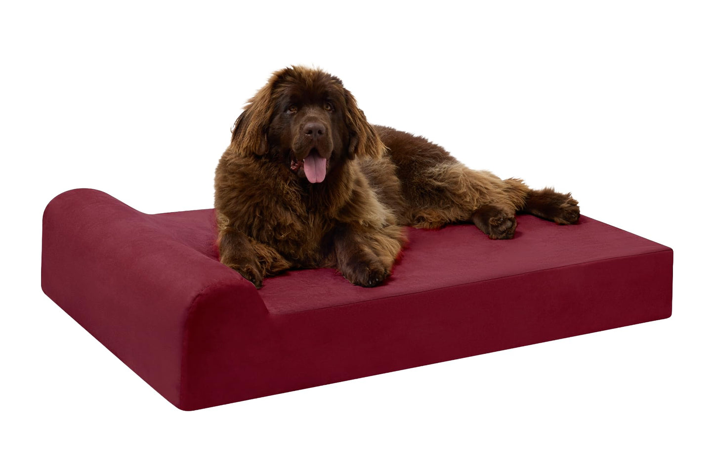 Orthopedic Memory Foam Pet Bed with Headrest Support