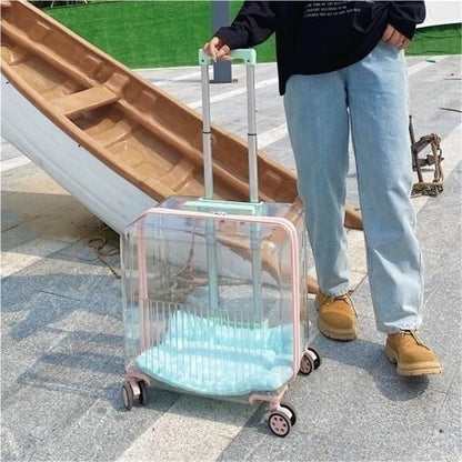 Hard Shell Rolling Pet Carrier for Cats & Dogs