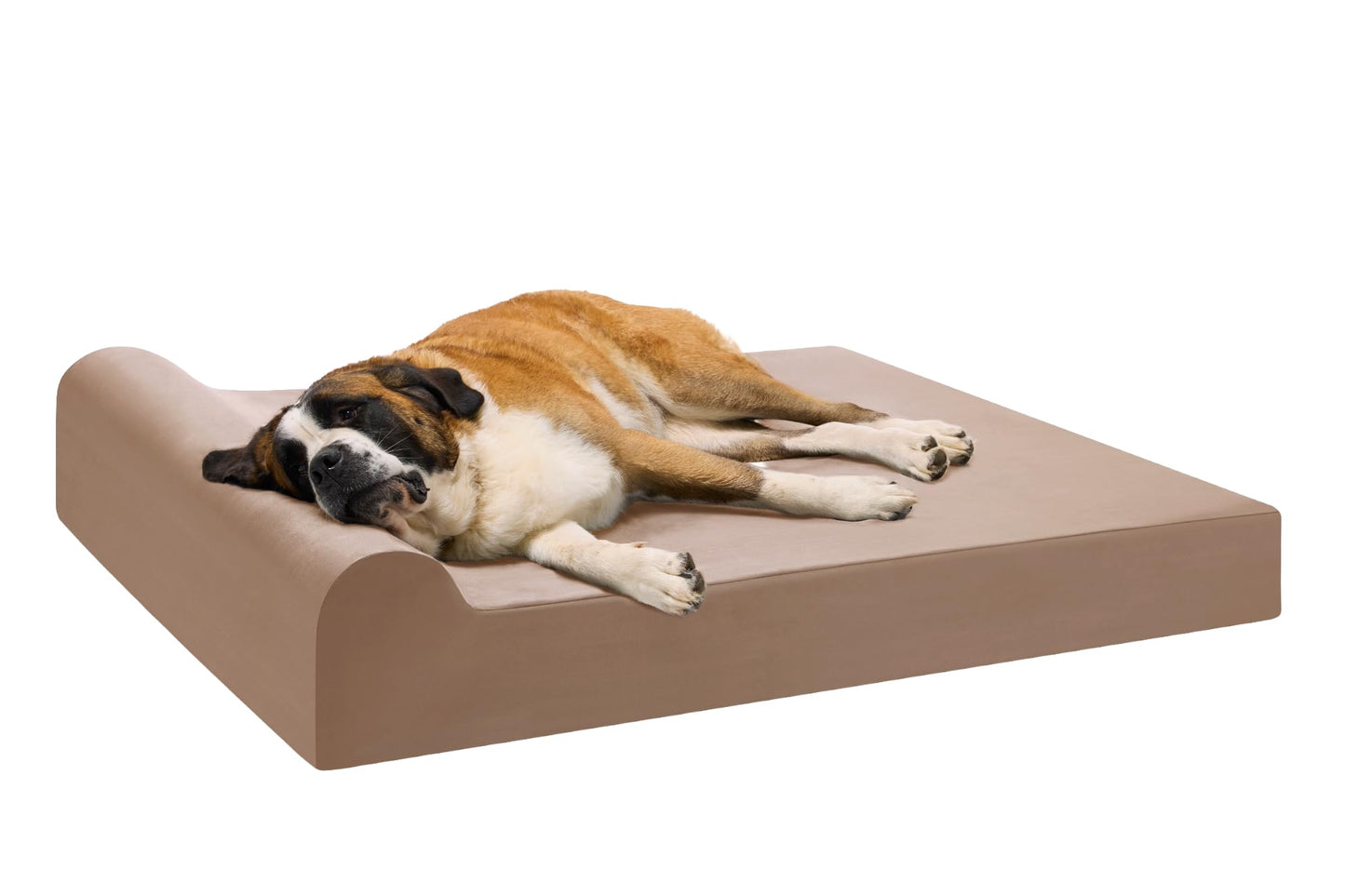 Orthopedic Memory Foam Pet Bed with Headrest Support