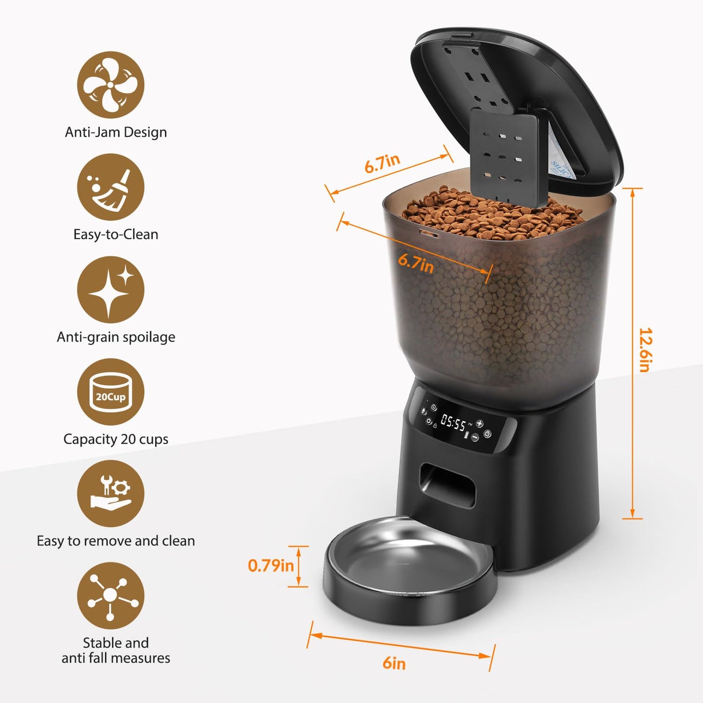 Automatic Pet Feeder with Timed Portions and Voice