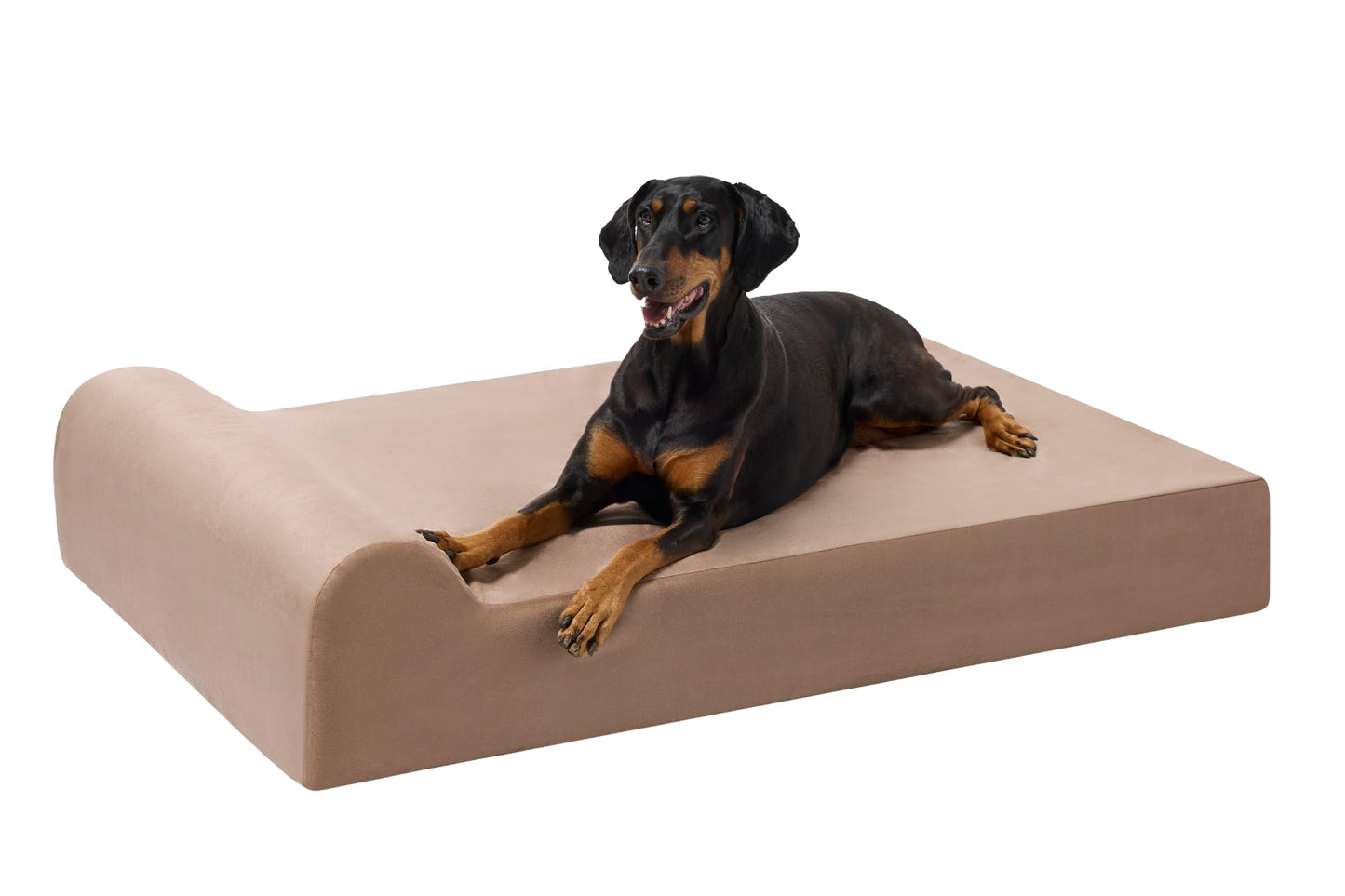 Orthopedic Memory Foam Pet Bed with Headrest Support
