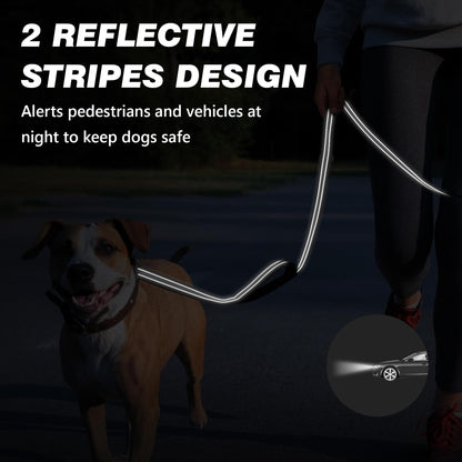 Heavy Duty Reflective Dog Leash with Dual Handles