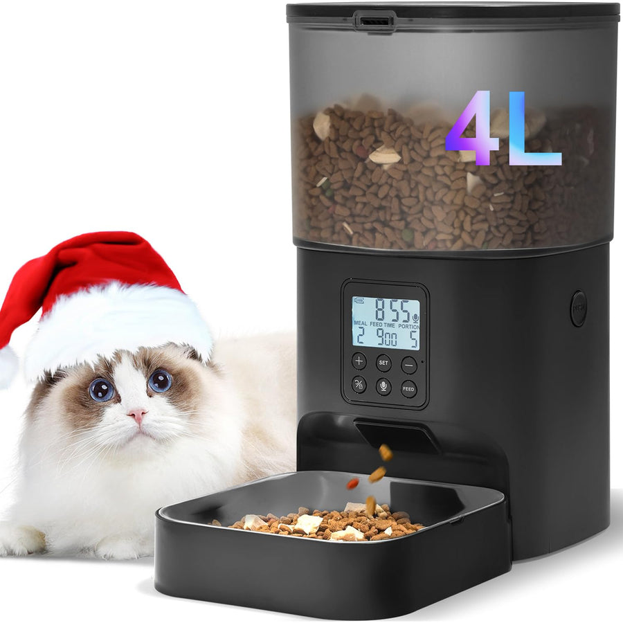Automatic Pet Feeder with Voice Recording and Timer