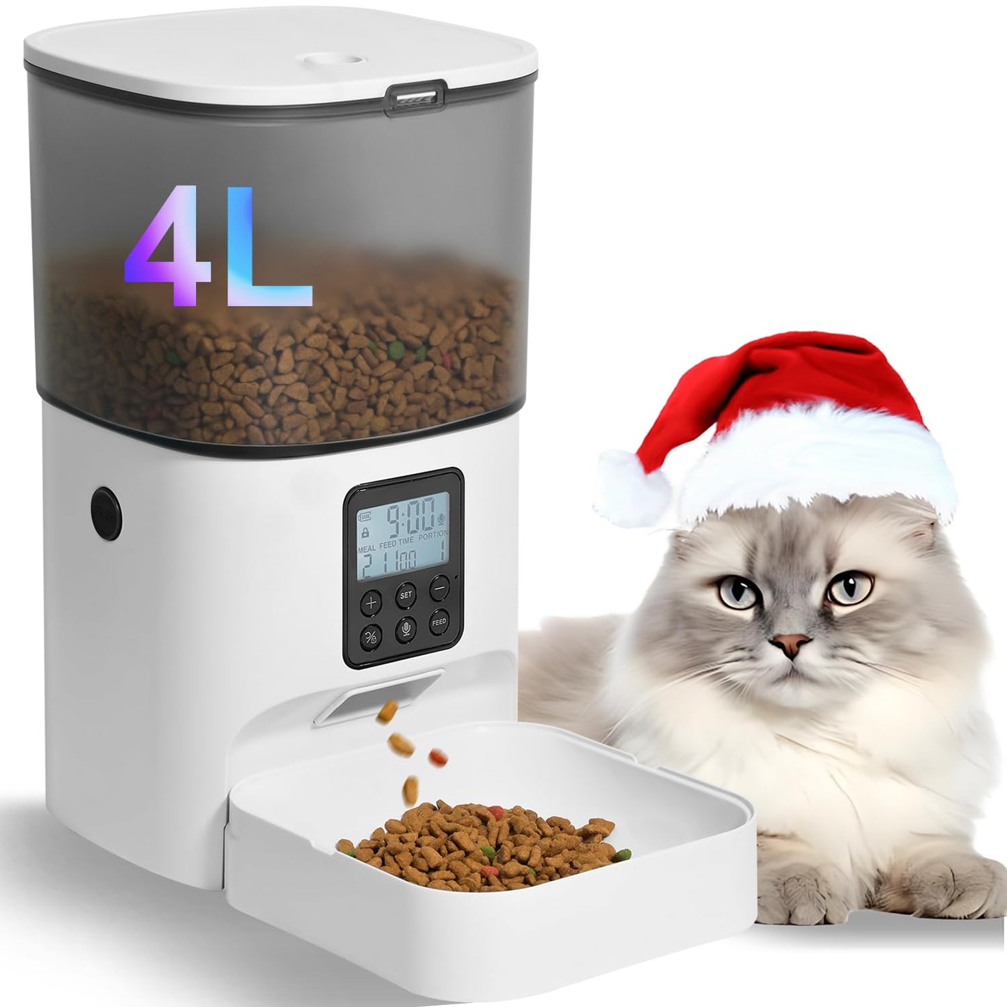 Automatic Pet Feeder with Voice Recording and Timer