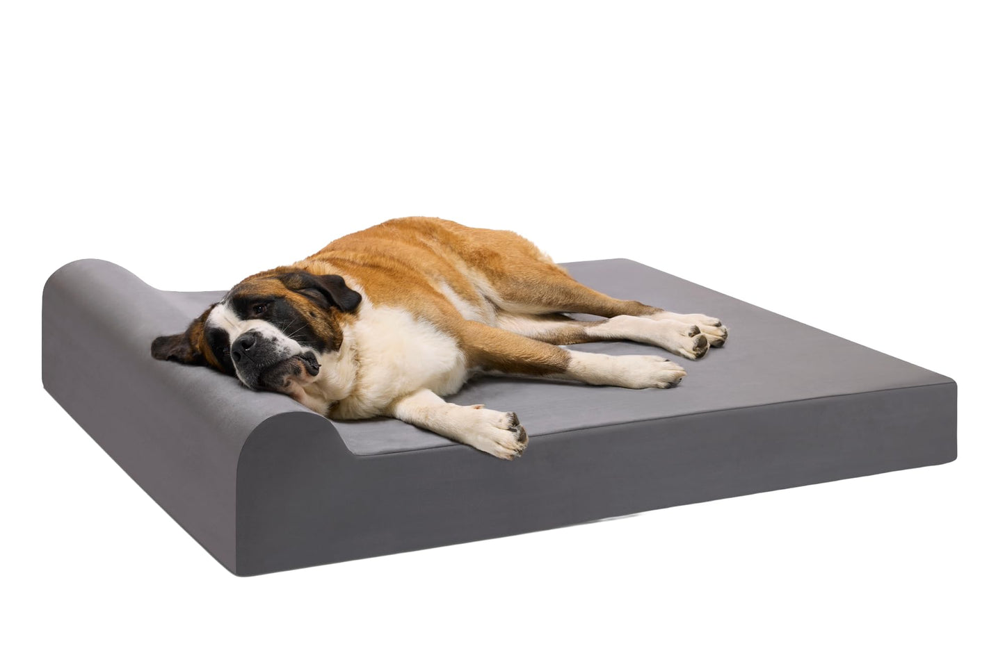 Orthopedic Memory Foam Pet Bed with Headrest Support
