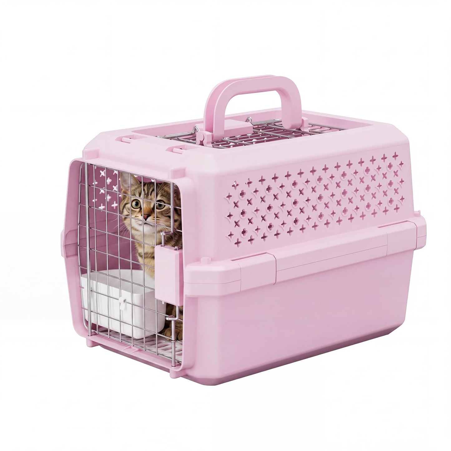 Rolling Hard-Sided Pet Carrier with Wheels