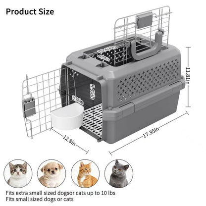 Rolling Hard-Sided Pet Carrier with Wheels