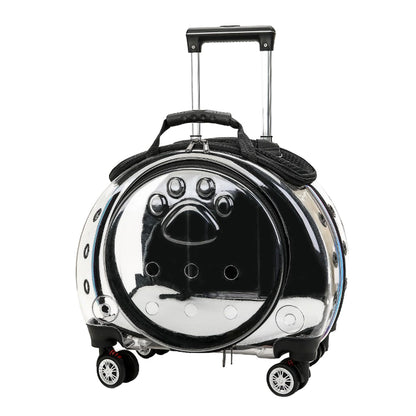 Wheeled Bubble Pet Carrier Backpack for Travel