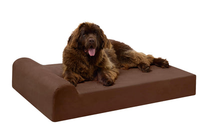 Orthopedic Memory Foam Pet Bed with Headrest Support