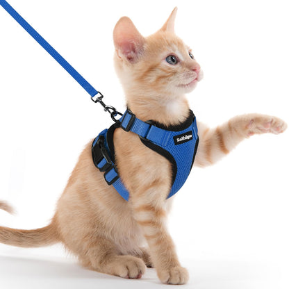 Adjustable Cat Harness & Lead Set for Walking