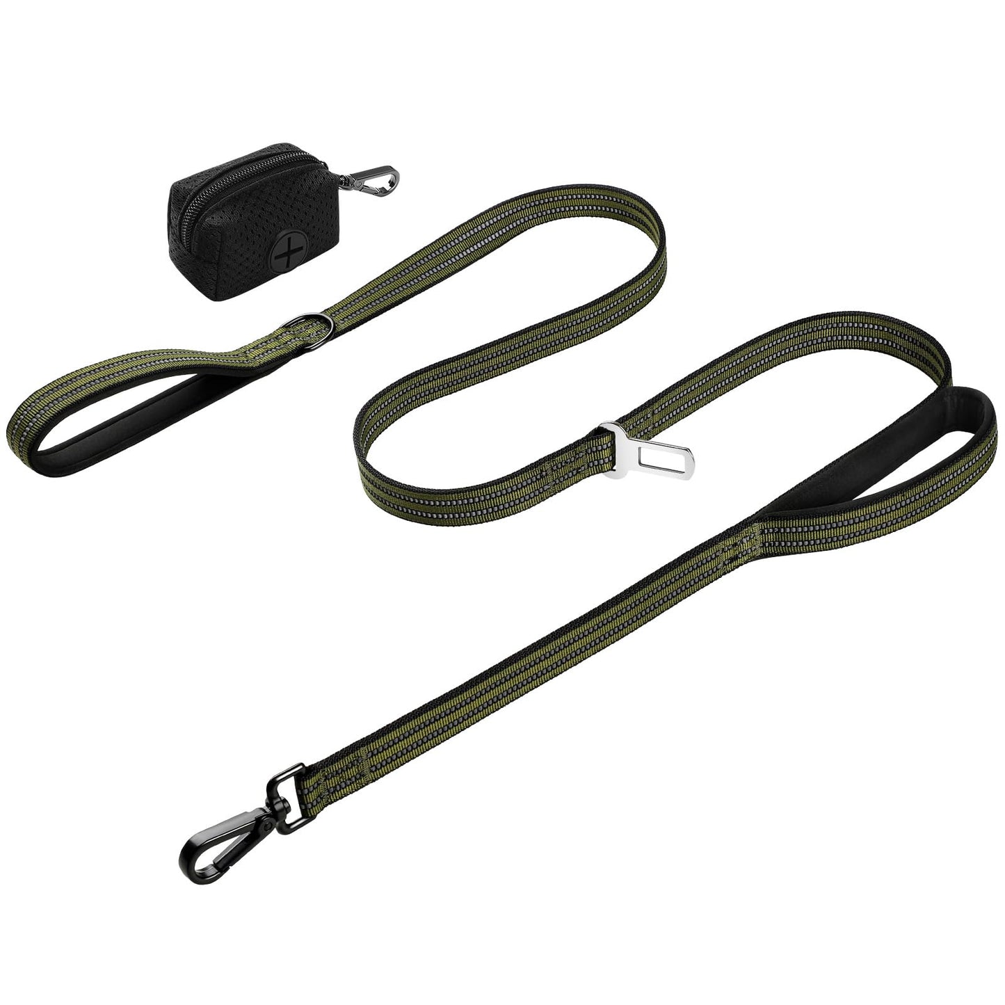 Heavy Duty Reflective Dog Leash with Dual Handles