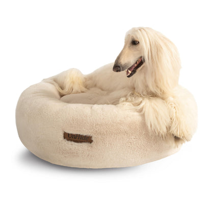 Calming Faux Fur Pet Bed with Washable Cover