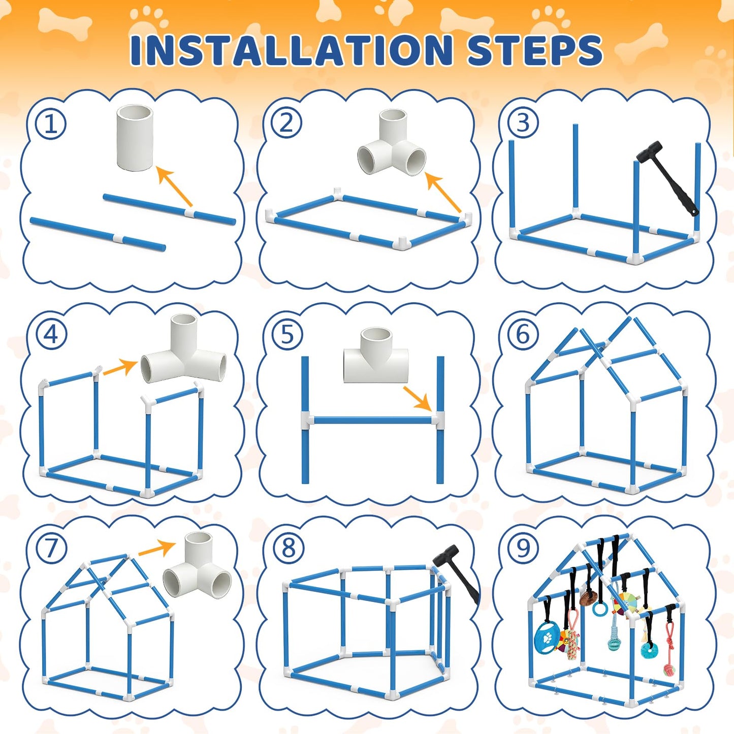 Interactive Puppy Play Gym with Enrichment Toys