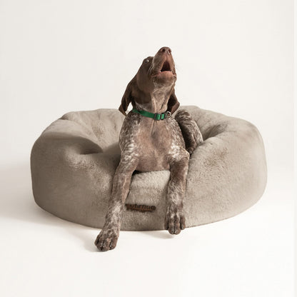 Calming Faux Fur Pet Bed with Washable Cover