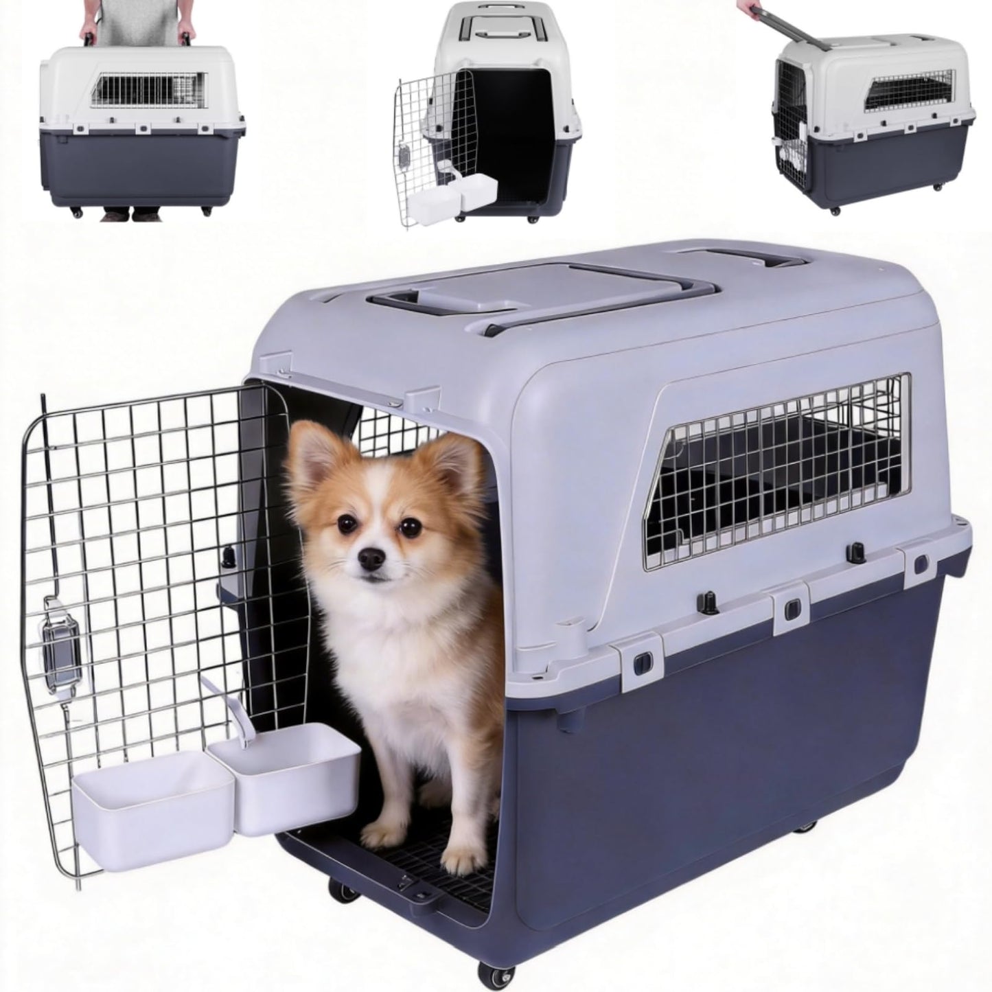 Collapsible Rolling Pet Travel Kennel