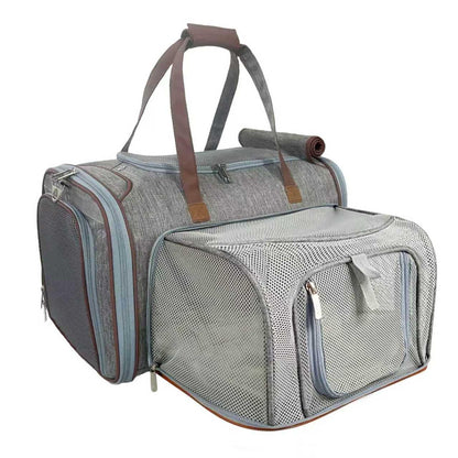Expandable Soft-Sided Pet Carrier for Travel