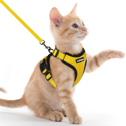Adjustable Cat Harness & Lead Set for Walking
