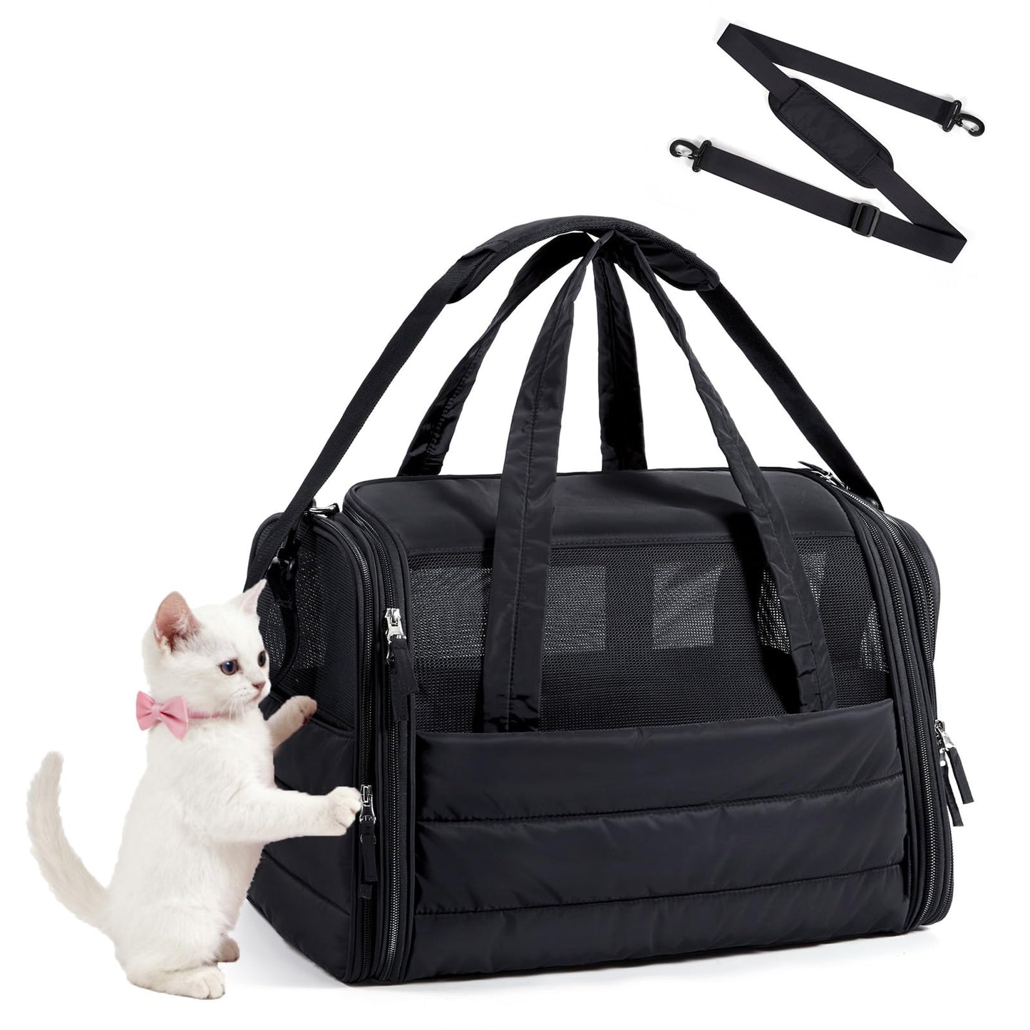 Quilted Soft-Sided Pet Carrier for Travel