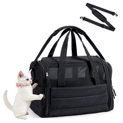 Quilted Soft-Sided Pet Carrier for Travel