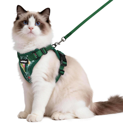 Adjustable Cat Harness & Lead Set for Walking
