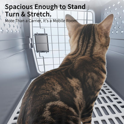 Rolling Hard-Sided Pet Carrier with Wheels