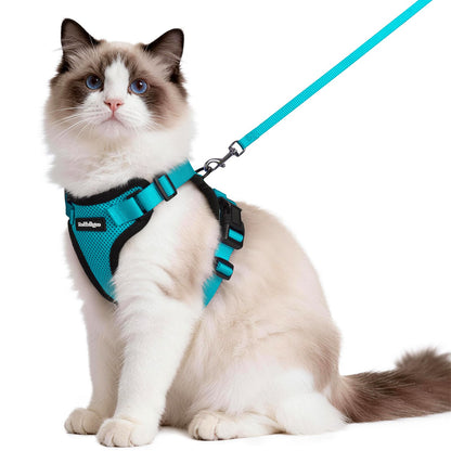 Adjustable Cat Harness & Lead Set for Walking