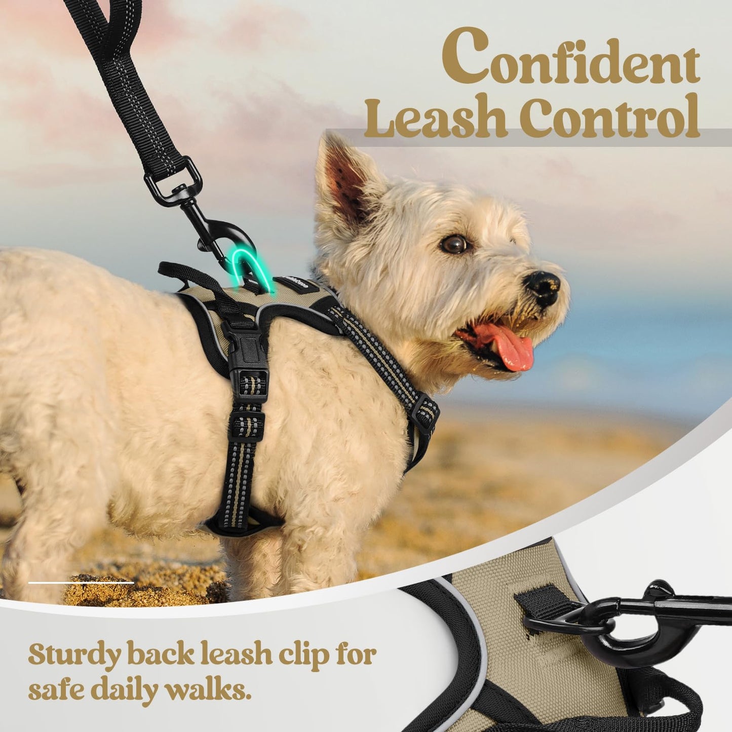 No-Pull Reflective Dog Harness with Control Handle