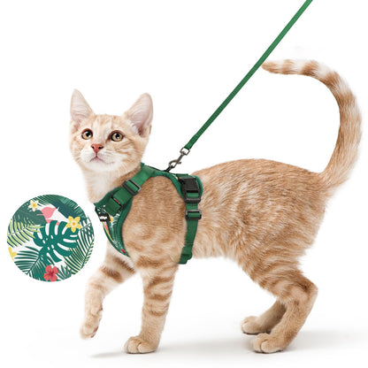 Adjustable Cat Harness & Lead Set for Walking